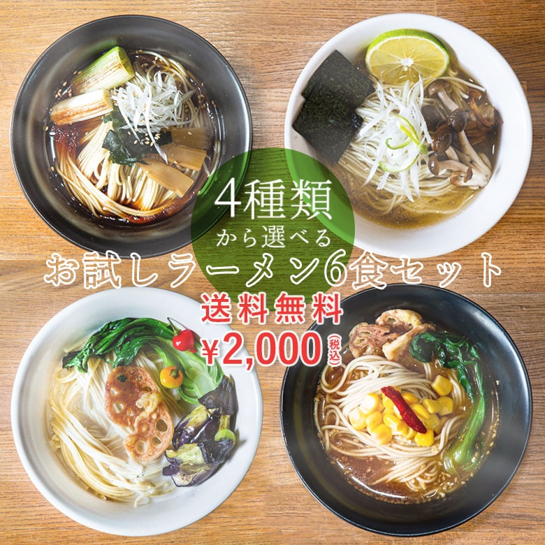 野菜麺と野菜スープのヴィーガンラーメンお試しセット