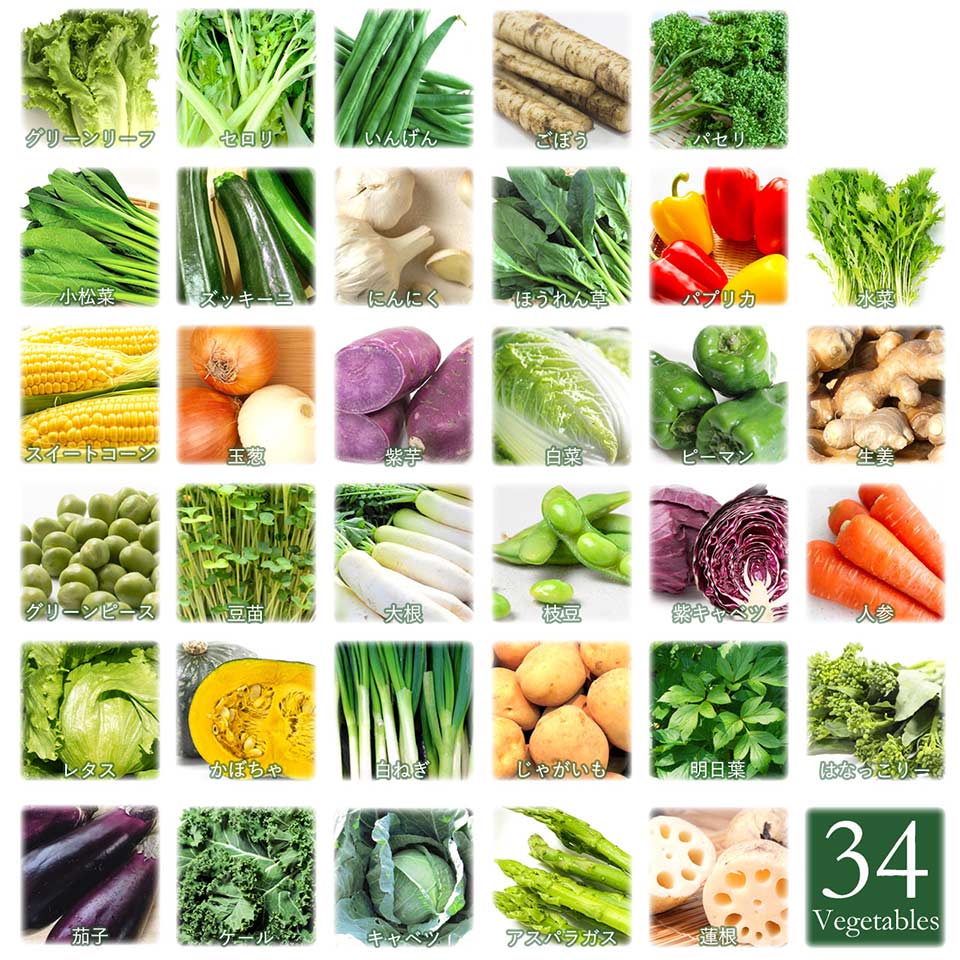 34種の国産野菜